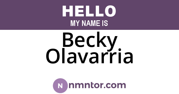 Becky Olavarria