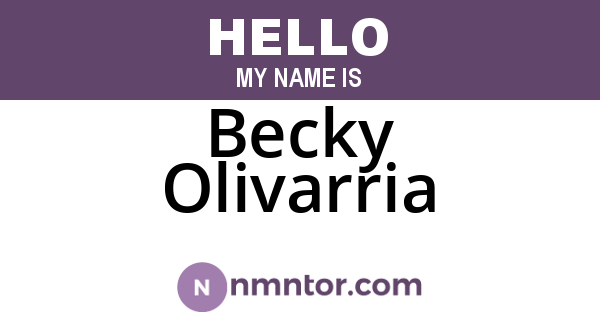 Becky Olivarria