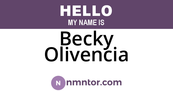 Becky Olivencia