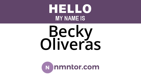 Becky Oliveras