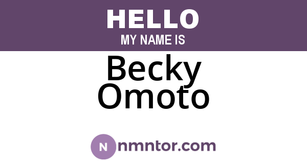 Becky Omoto