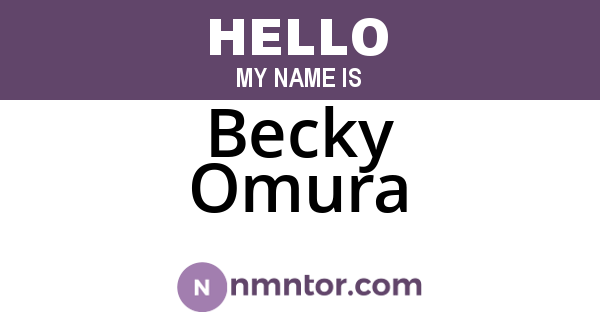 Becky Omura