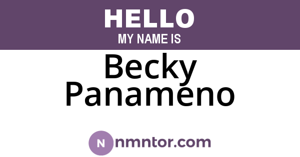 Becky Panameno