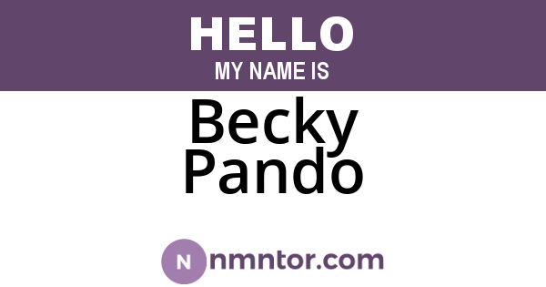 Becky Pando