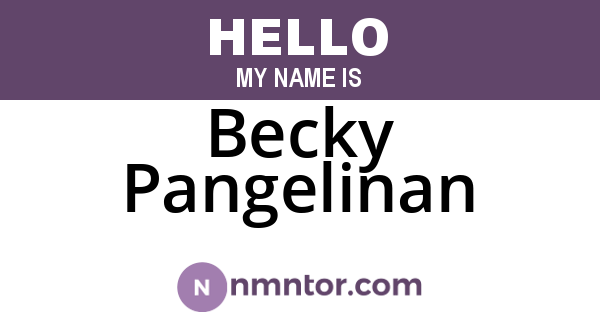 Becky Pangelinan