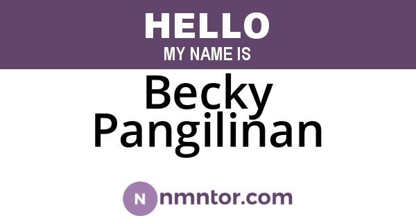 Becky Pangilinan