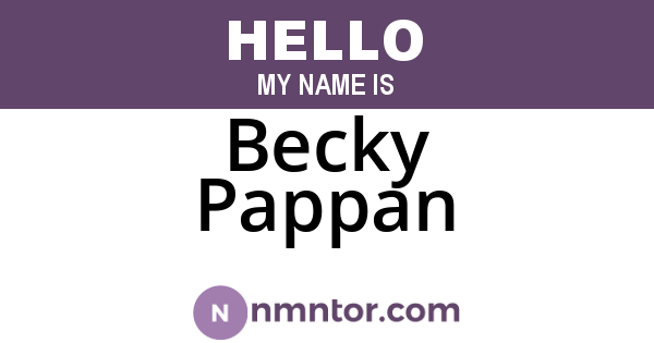 Becky Pappan