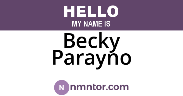 Becky Parayno