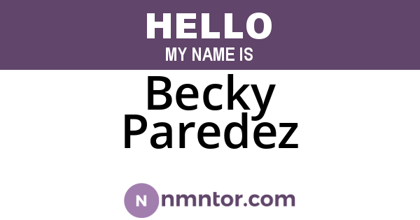 Becky Paredez