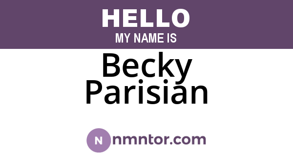 Becky Parisian