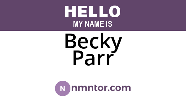Becky Parr