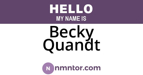 Becky Quandt