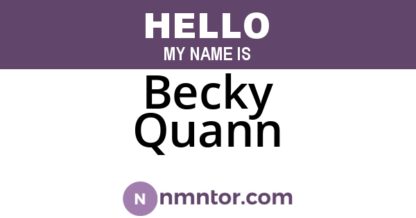 Becky Quann