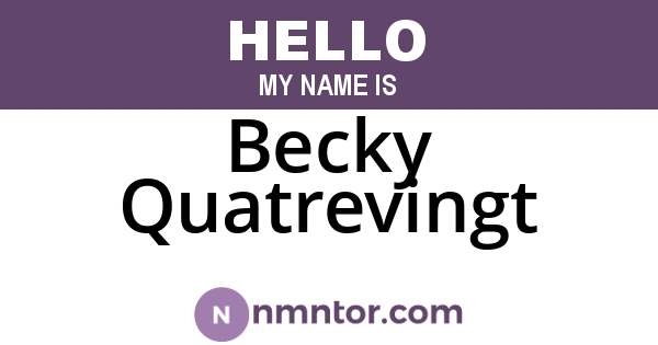 Becky Quatrevingt