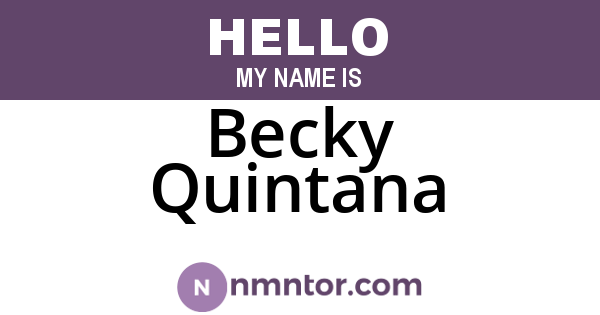 Becky Quintana
