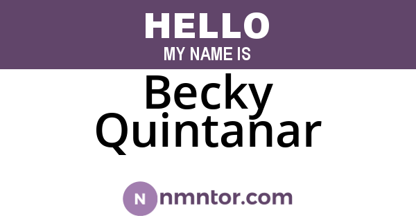 Becky Quintanar