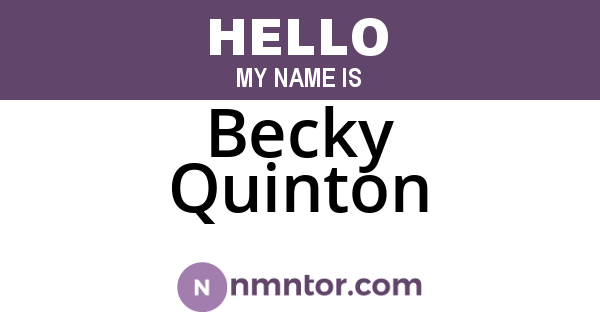 Becky Quinton