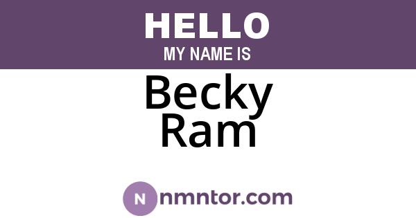 Becky Ram