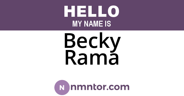 Becky Rama