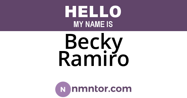 Becky Ramiro