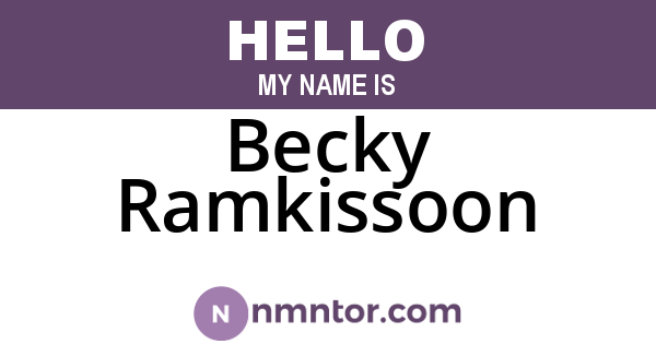 Becky Ramkissoon