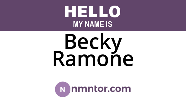 Becky Ramone