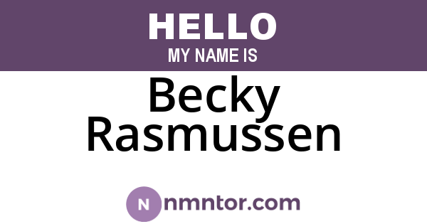 Becky Rasmussen