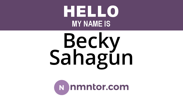 Becky Sahagun