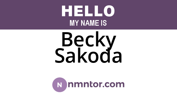 Becky Sakoda