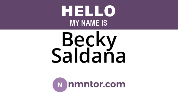 Becky Saldana