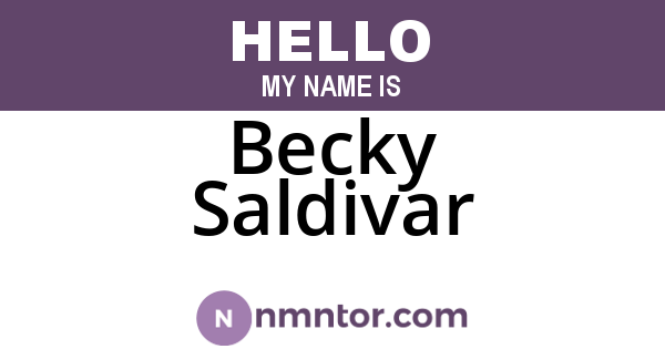 Becky Saldivar