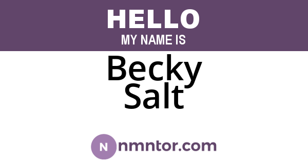 Becky Salt