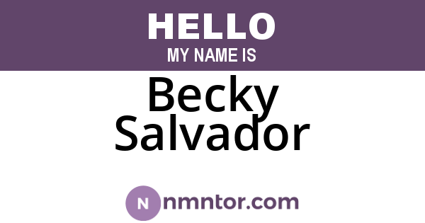 Becky Salvador