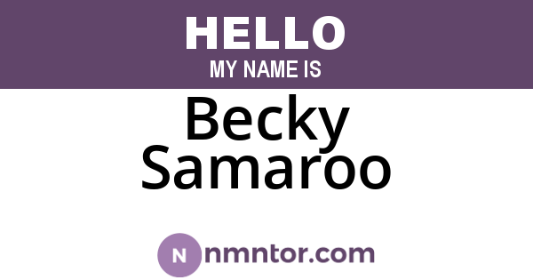 Becky Samaroo