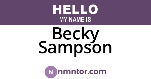 Becky Sampson