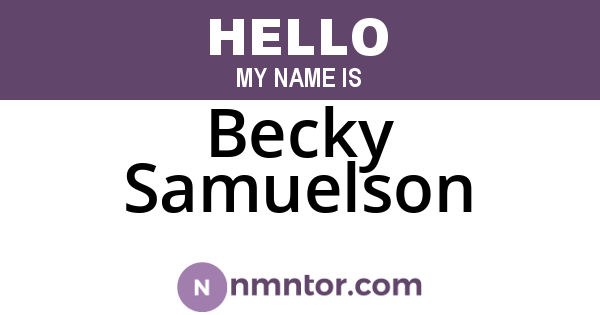 Becky Samuelson