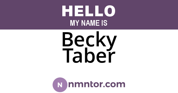 Becky Taber