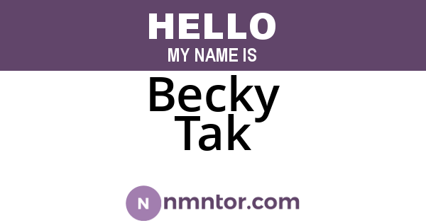 Becky Tak