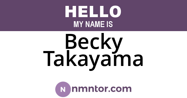 Becky Takayama