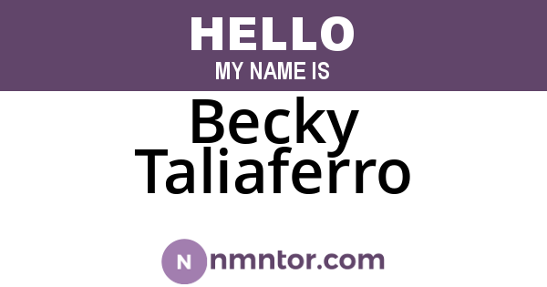 Becky Taliaferro