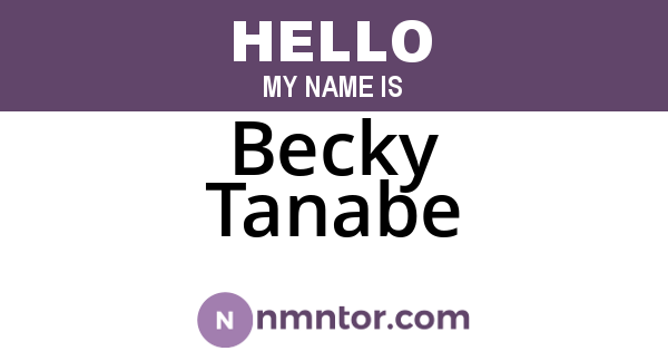 Becky Tanabe