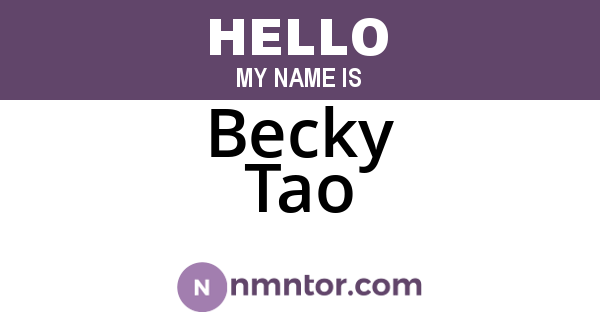 Becky Tao