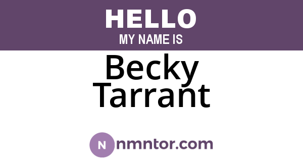Becky Tarrant