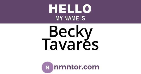 Becky Tavares
