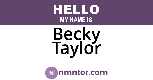 Becky Taylor