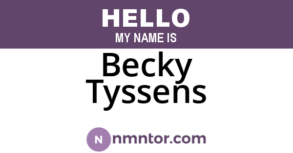Becky Tyssens