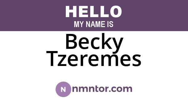 Becky Tzeremes