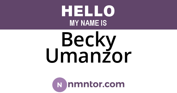 Becky Umanzor