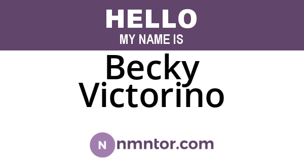 Becky Victorino