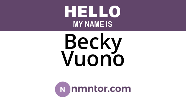 Becky Vuono